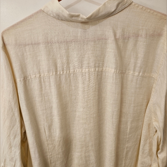 NWOT - Linen Bruno White Button Down Camp Shirt - Size XL - Picture 2 of 8